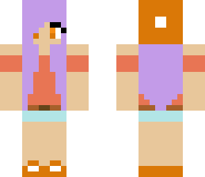 purple hair beanie girl