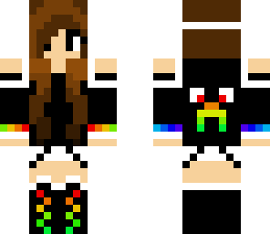 rainbow cool girl