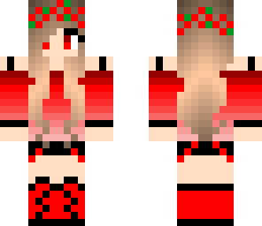 red flower girl