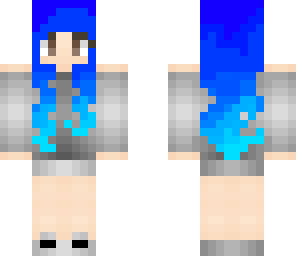 blue haired girl