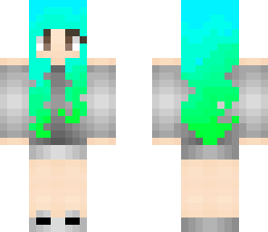 green haired girl