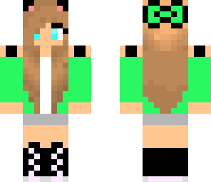 green cute girl