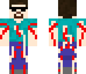 cool bloody pale herobrine steve
