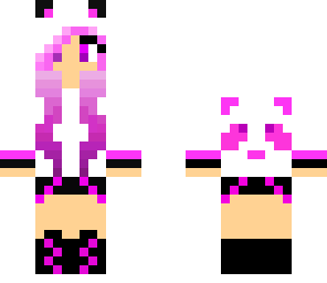 pink panda girl skin