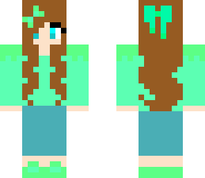 cute brunet green girl