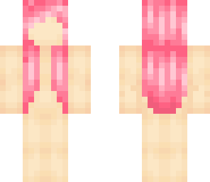 shiny pink hair