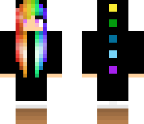 rainbow hair simple girl