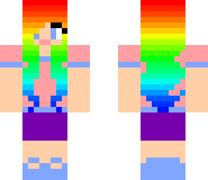 rainbow hair girl