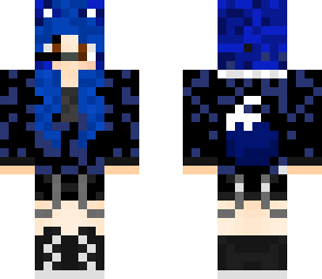 dj blue wolf girl black