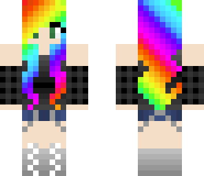 rainbow hair girl edited