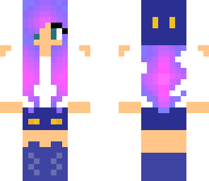 cute purple hair girl