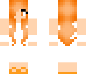 orange hair with white dress girl