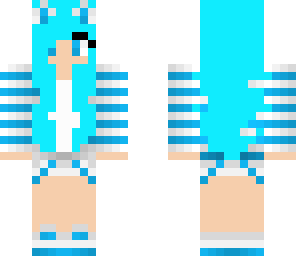 blue and white girl