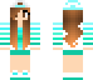 blue to green ombre girl