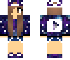 cute galaxy girl with brown hair
