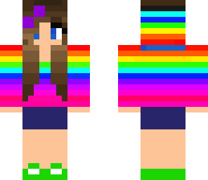 rainbow hoodie girl