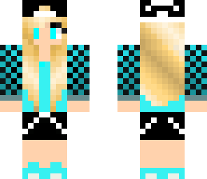 blue checker girl