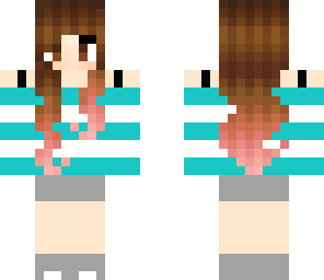 blue striped girl