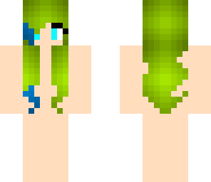 green skin base with blue highlights