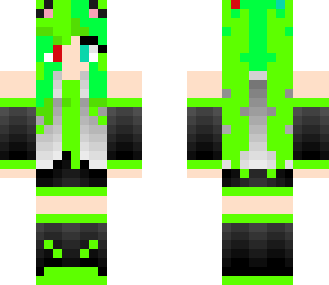 green neko miku