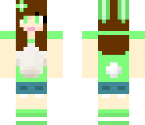 edited mint green bunny girl