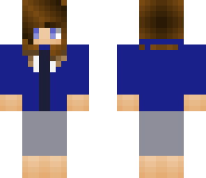blue hoodie girl