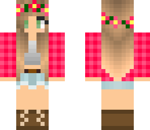 pink flannel girl