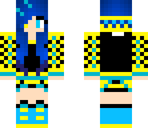 blue haired girl