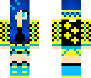edited blue haired girl
