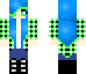 blue haired girl