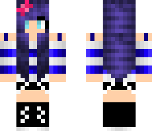 purple hair shaded bow