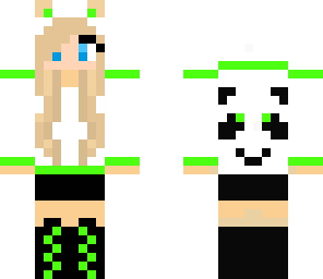 bright green panda