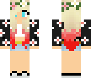 floral girl red tip