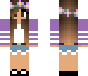 purple flower crown girl