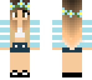 blue flower crown girl