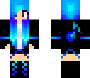 blue and black music girl