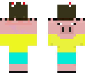 pig with cake