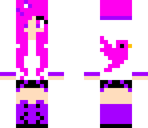 pink and lila bird