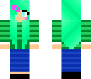 green cotton candy girl