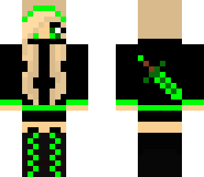green cool ninja girl