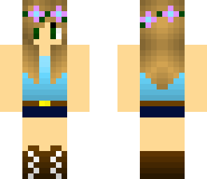 brunette spring girl
