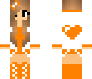 orange heart girl
