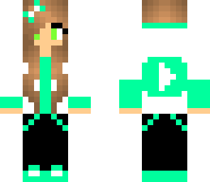 cute youtuber green icesium with headphones