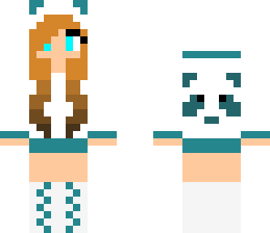 blue panda girl