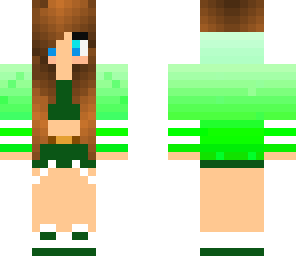 green ombre hoodie girl