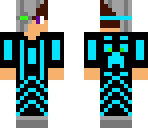 blue cyborg