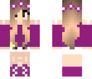 cute purple flower girl