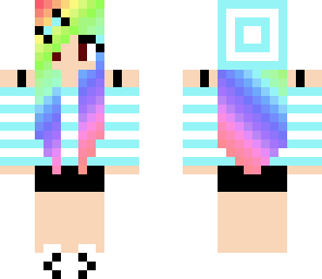 rainbow hair girl