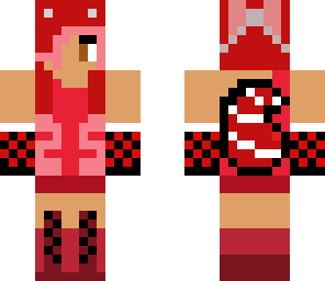 neon red cat girl