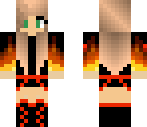 normal girl with a fire outfit